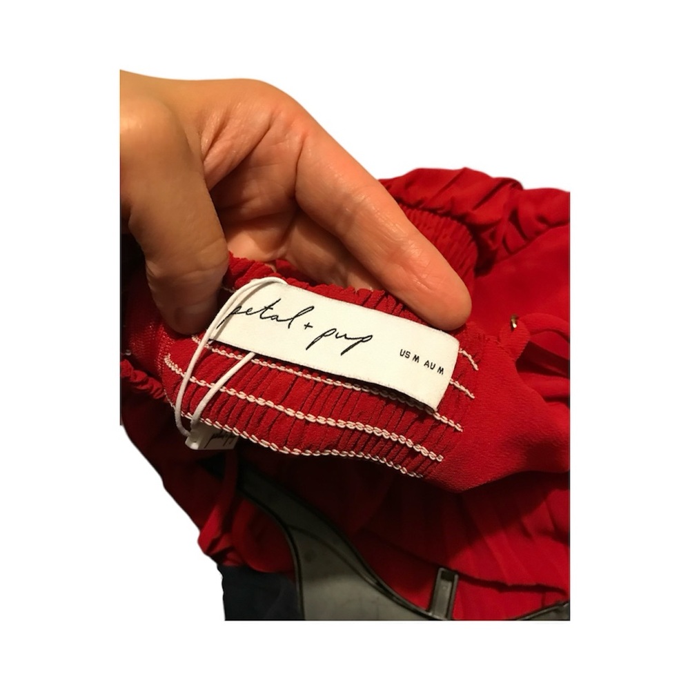 Petal & Pup Red Pleated Jumpsuit - Picture 12 of 12